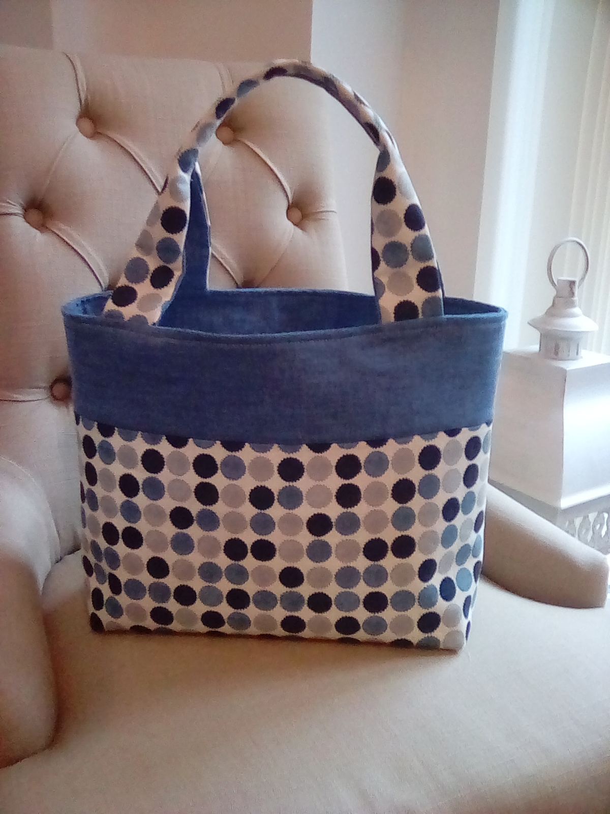 Light Blue Spot Gracie Handbag